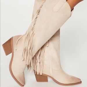 Fringe Knee High Boots Size 10